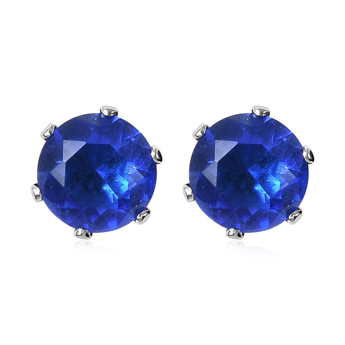 Simulated Blue Diamond Earrings Tennis Bracelet in Stainless Steel, Adjustable Bolo Bracelet, Solitaire Stud Earrings, Jewelry Gifts For Women 6.00 ctw
