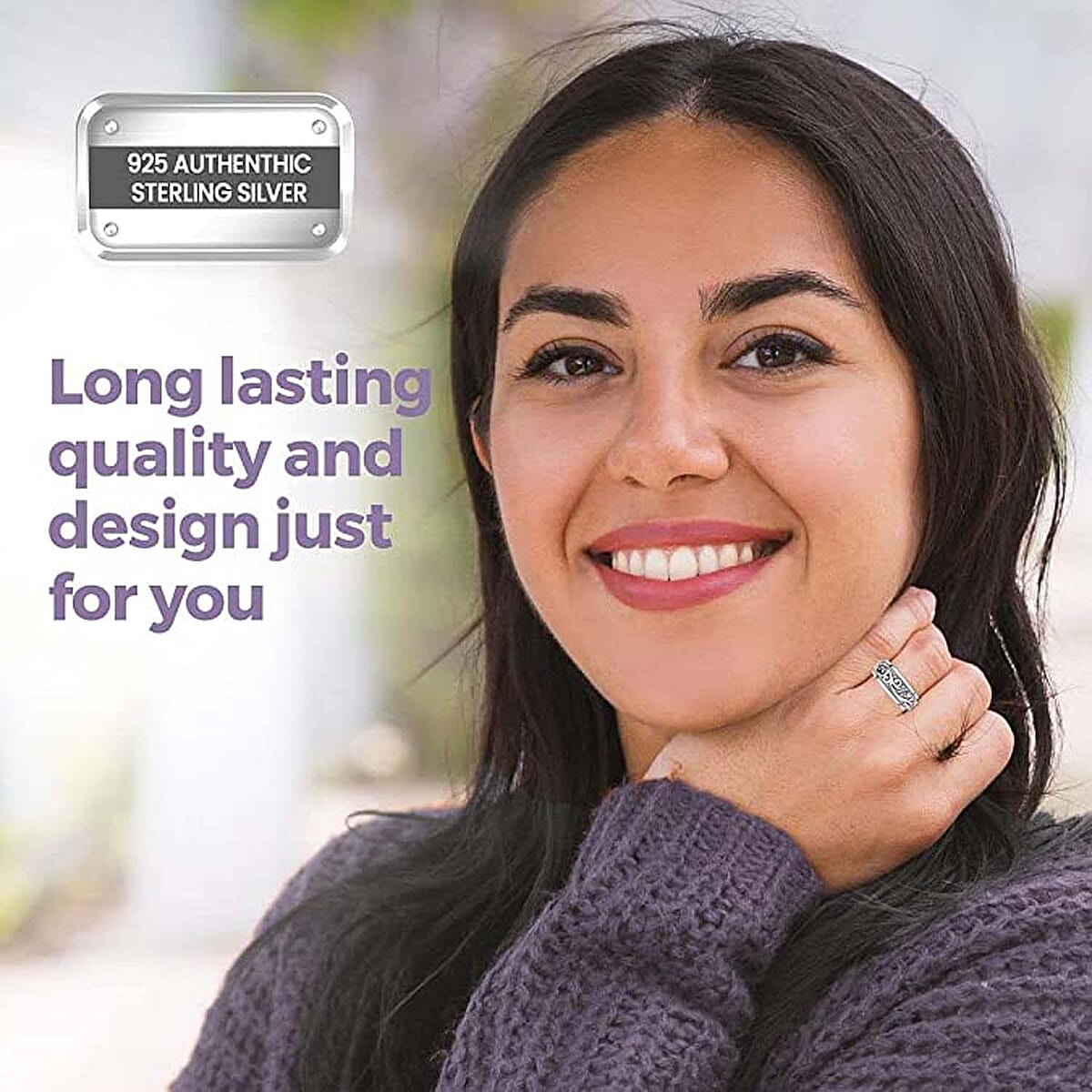 Spinner Band Ring in Sterling Silver, Anxiety Ring for Women, 925 Sterling Silver Spinner Ring, Fidget Rings for Anxiety for Women, Stress Relieving Anxiety Ring, Promise Rings (Size 5.0) (7.65 g) image number 1