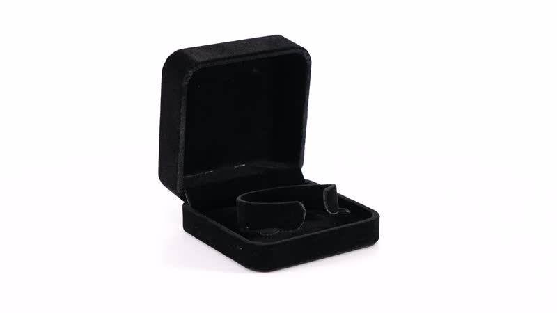 Set of 4 Black Velvety Jewelry Box (1.5x1.5 - 8x1x2 in)