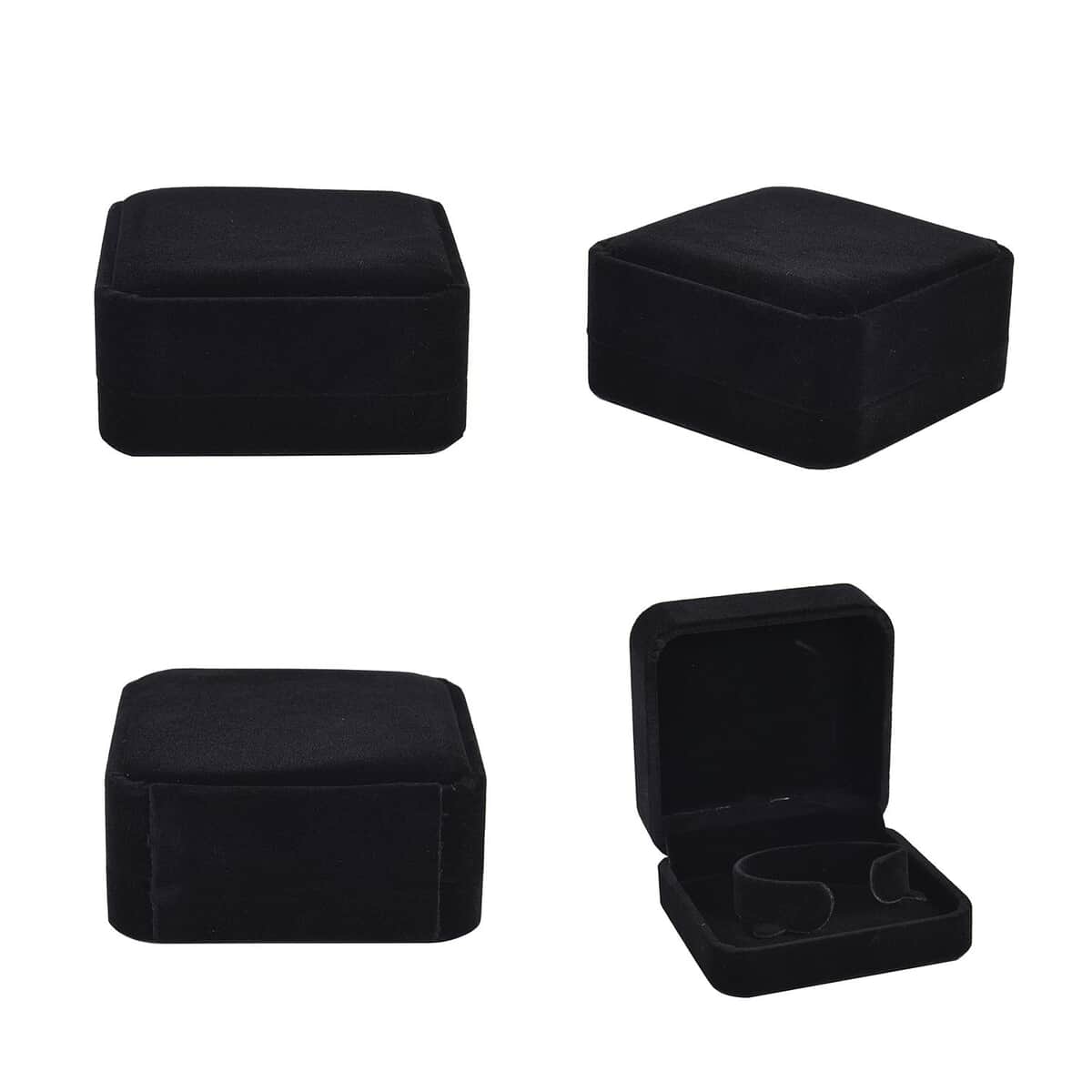 Set of 4 Black Velvet Jewelry Box image number 1