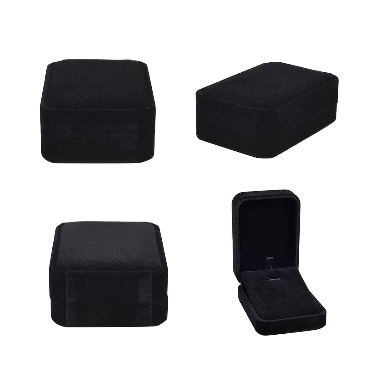 Set of 4 Black Velvety Jewelry Box (1.5x1.5 - 8x1x2 in) image number 2