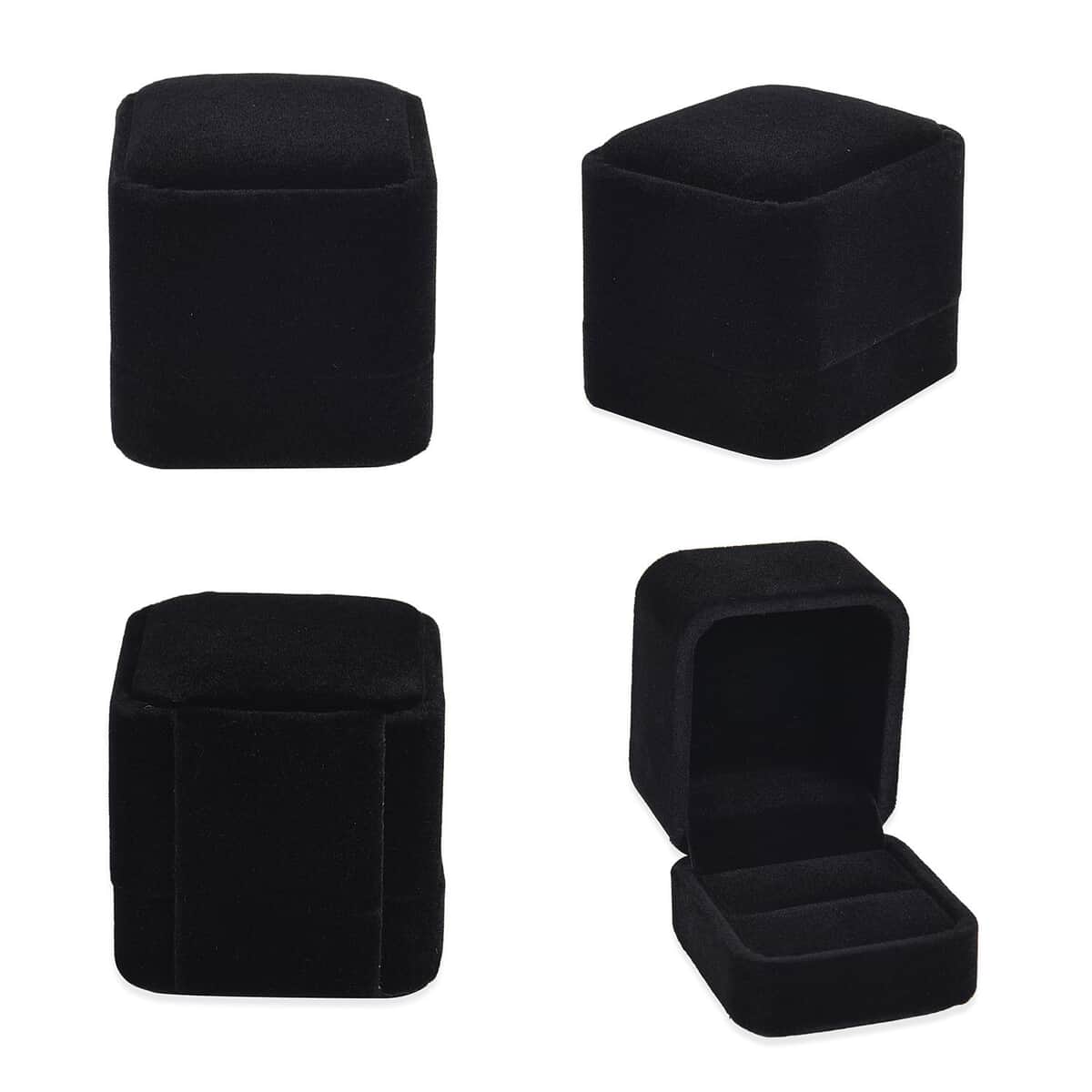 Set of 4 Black Velvet Jewelry Box image number 3