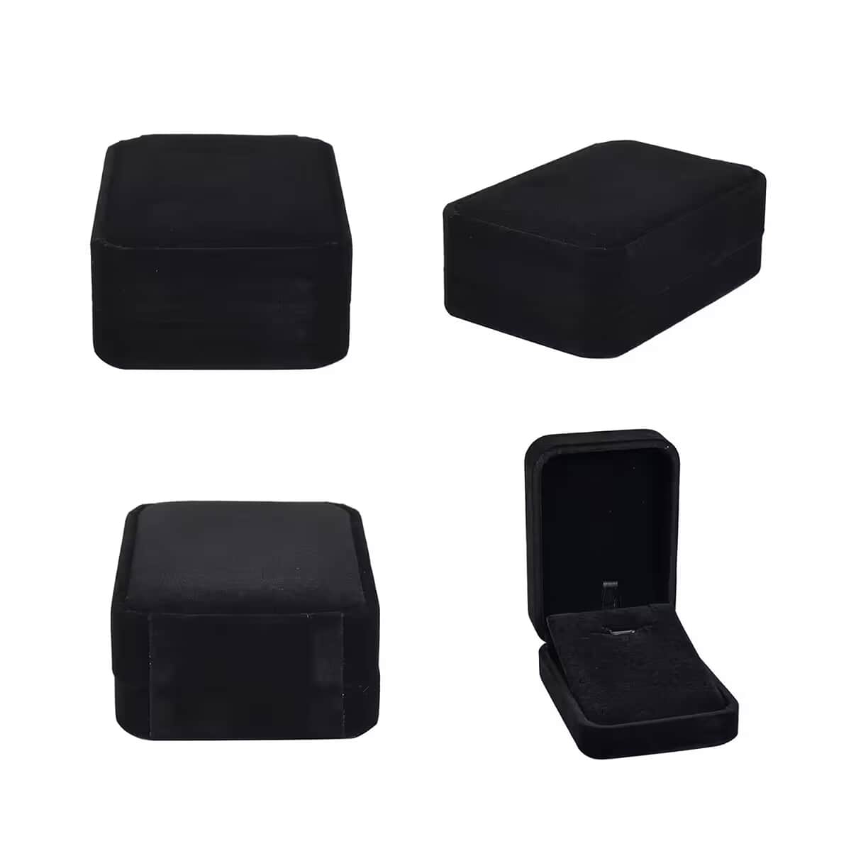 Set of 4 Black Velvet Jewelry Box image number 7