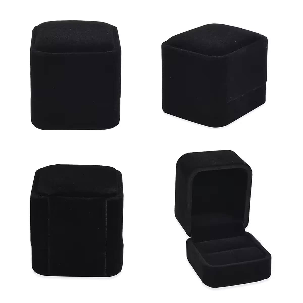 Set of 4 Black Velvet Jewelry Box image number 8