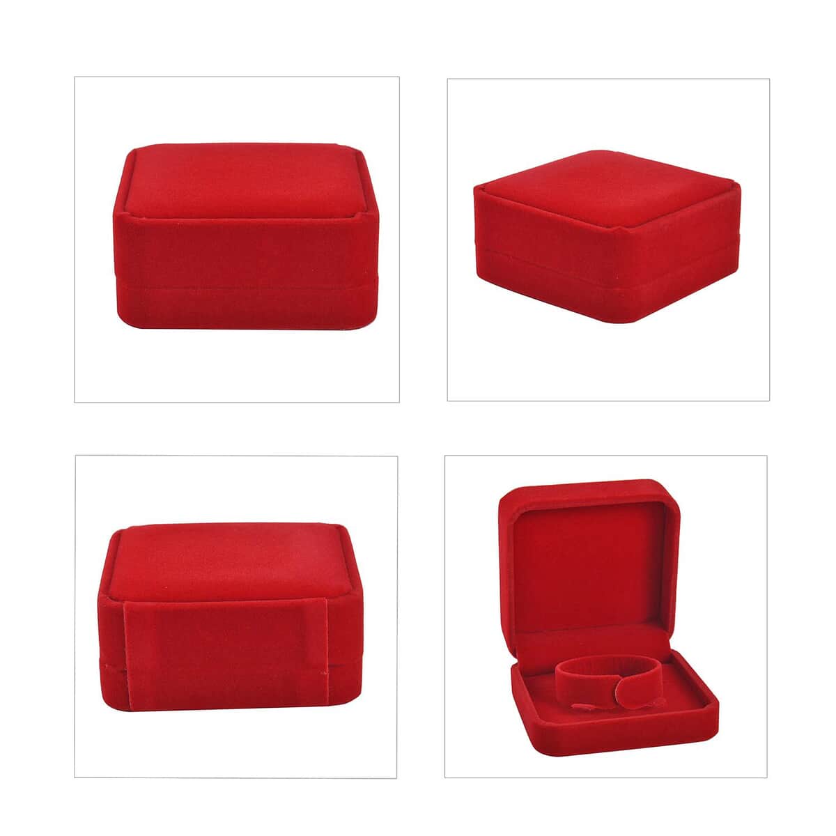 Set of 4 Red Velvet Jewelry Box image number 1