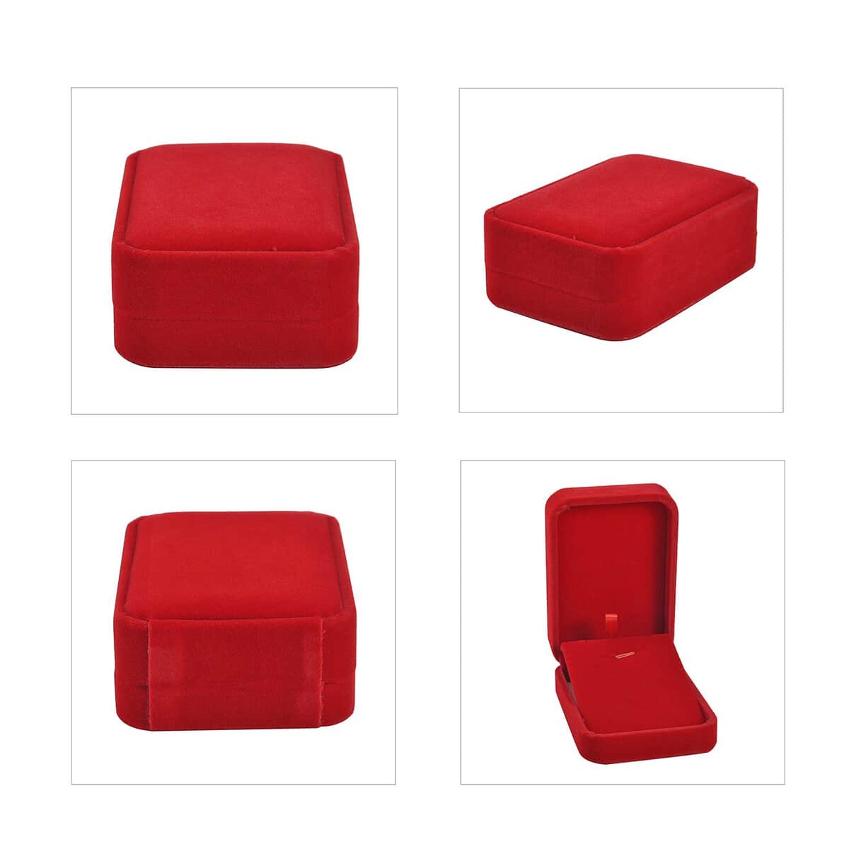 Set of 4 Red Velvet Jewelry Box image number 2