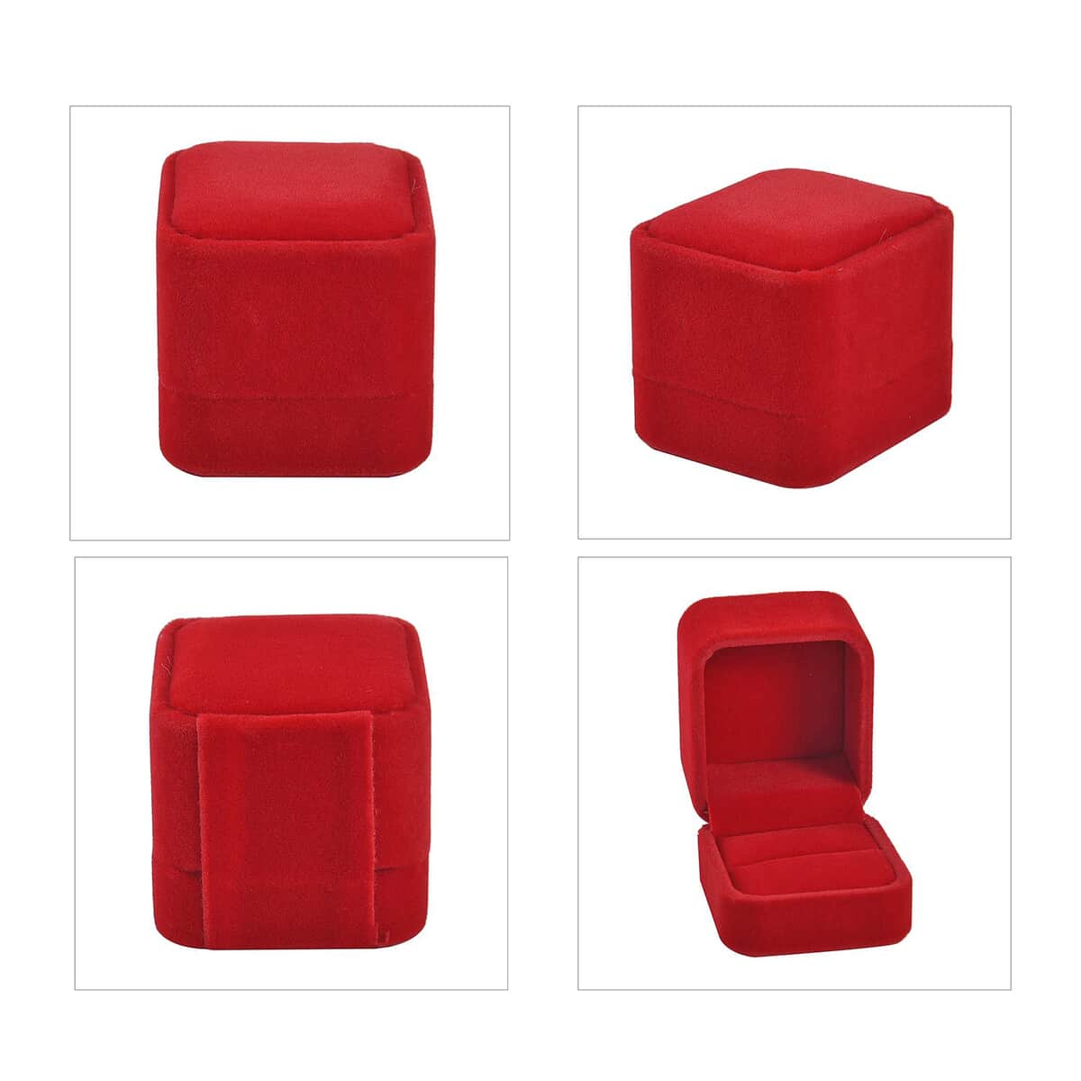 Set of 4 Red Velvet Jewelry Box image number 3