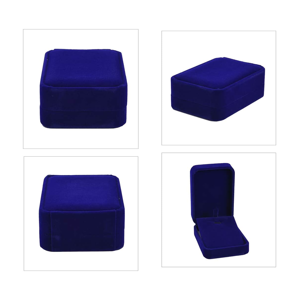 Set of 4 Royal Blue Velvet Jewelry Box image number 2