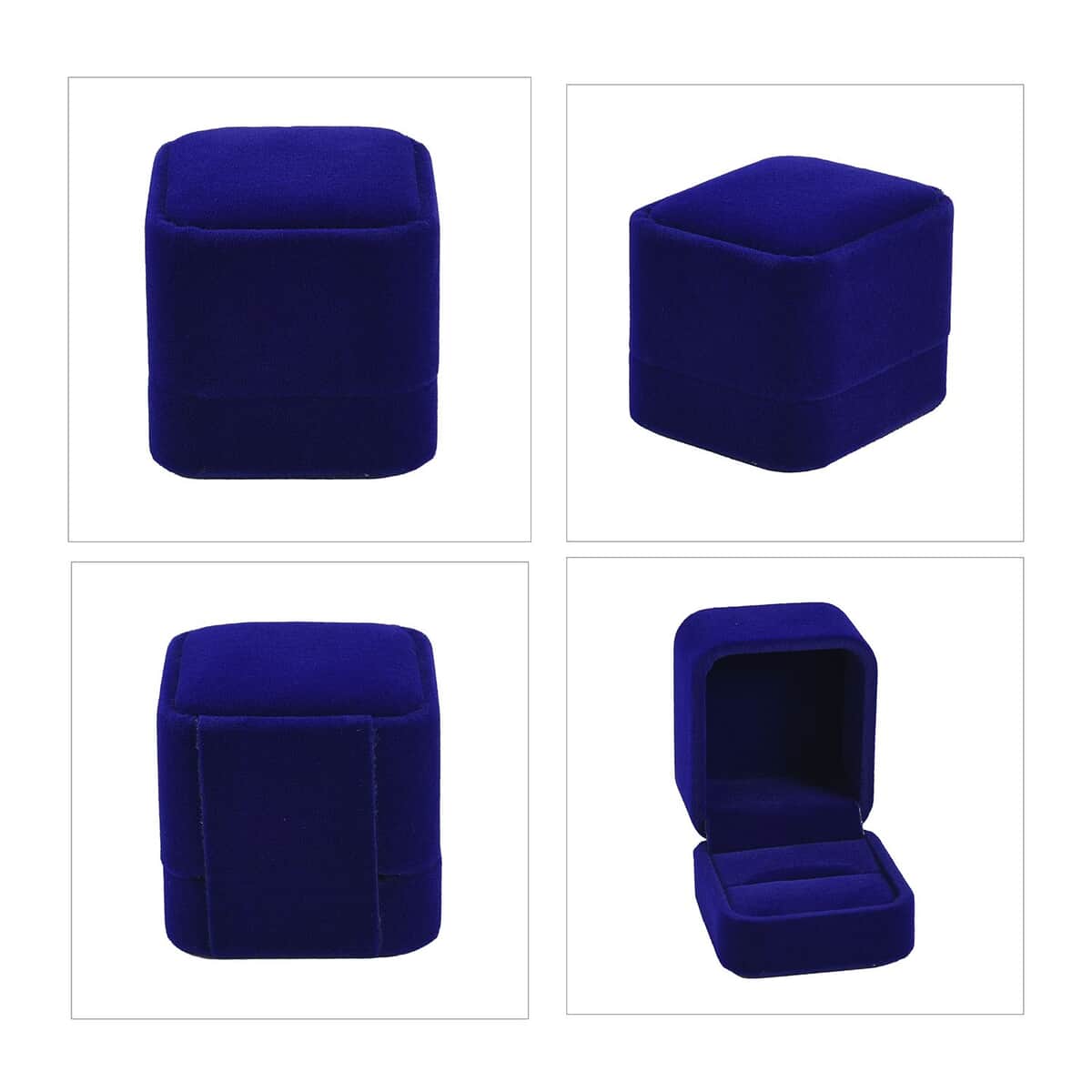 Set of 4 Royal Blue Velvet Jewelry Box image number 3