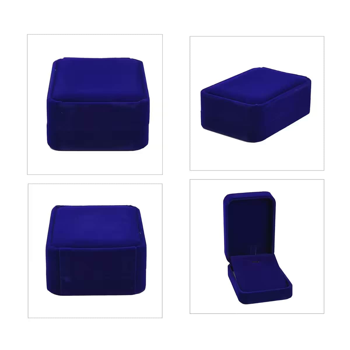 Set of 4 Royal Blue Velvet Jewelry Box image number 7