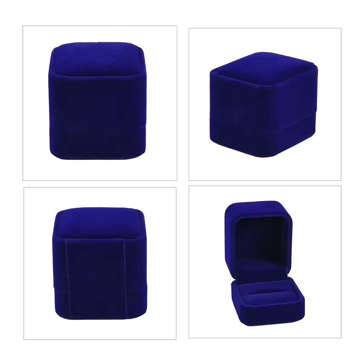 Set of 4 Royal Blue Velvet Jewelry Box image number 8