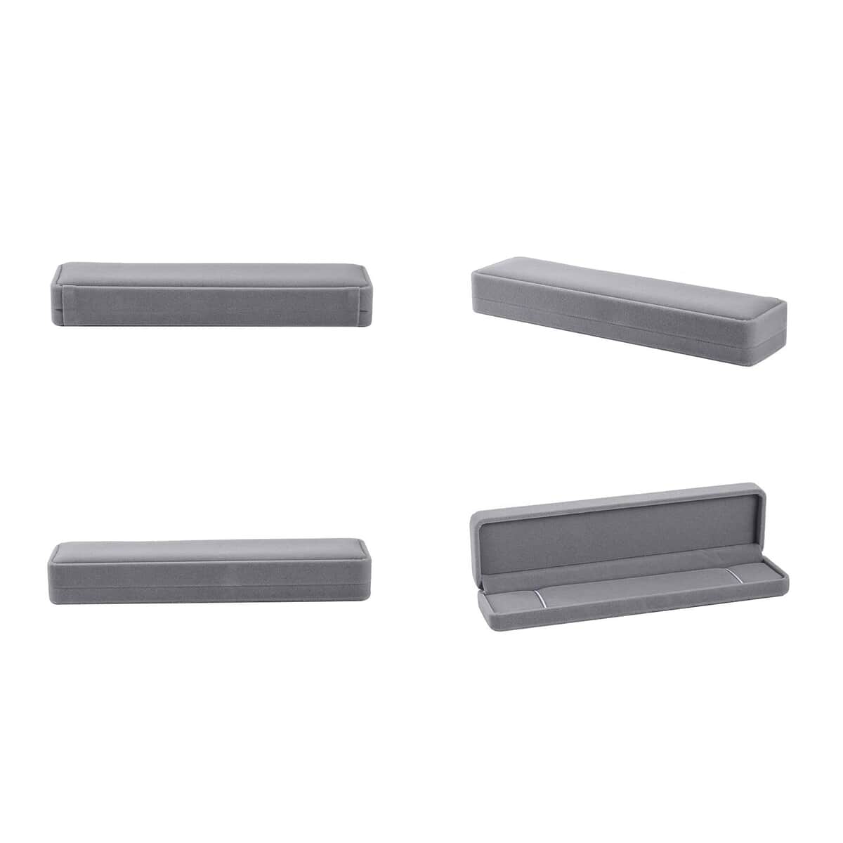 Set of 4 Gray Velvet Jewelry Box image number 4