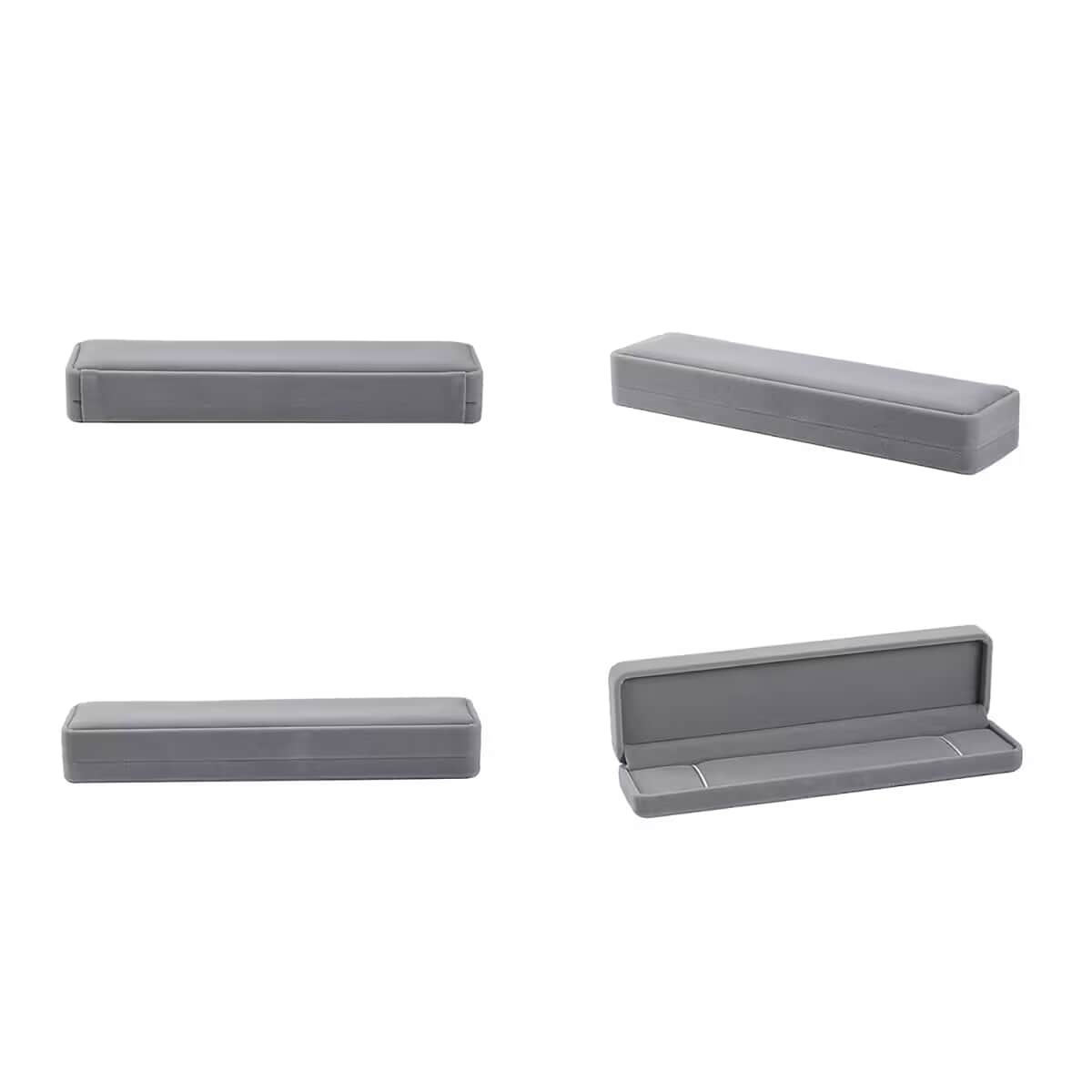 Set of 4 Gray Velvet Jewelry Box image number 9