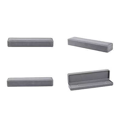 Set of 4 Gray Velvet Jewelry Box