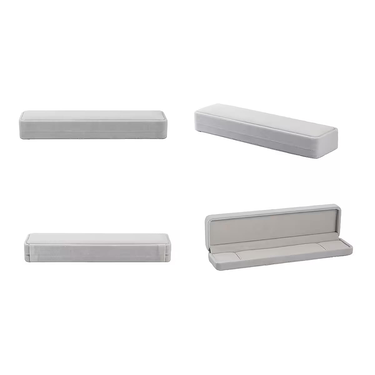 Set of 4 White Velvet Jewelry Box image number 9