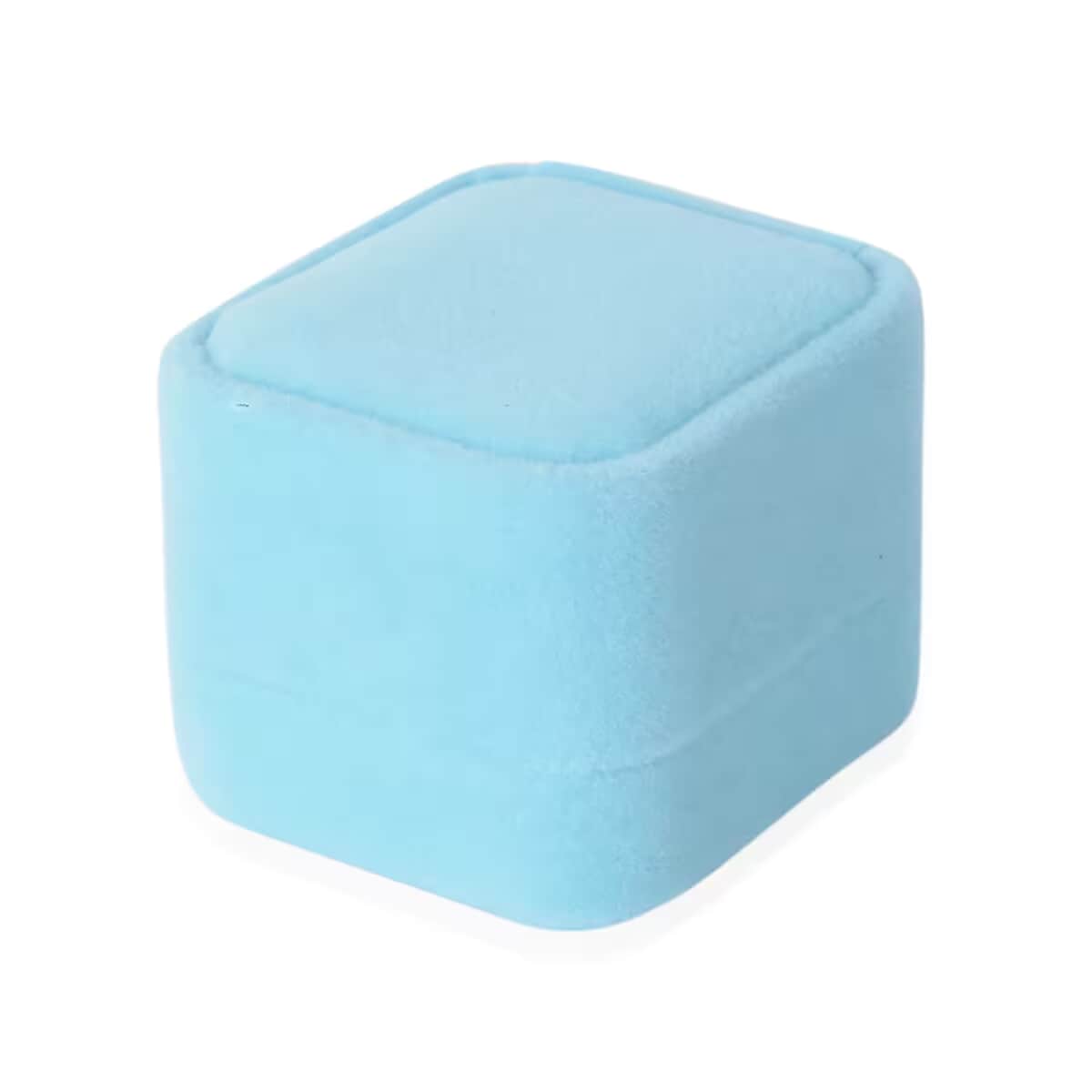 Set of 4 Sky Blue Velvet Jewelry Box image number 8