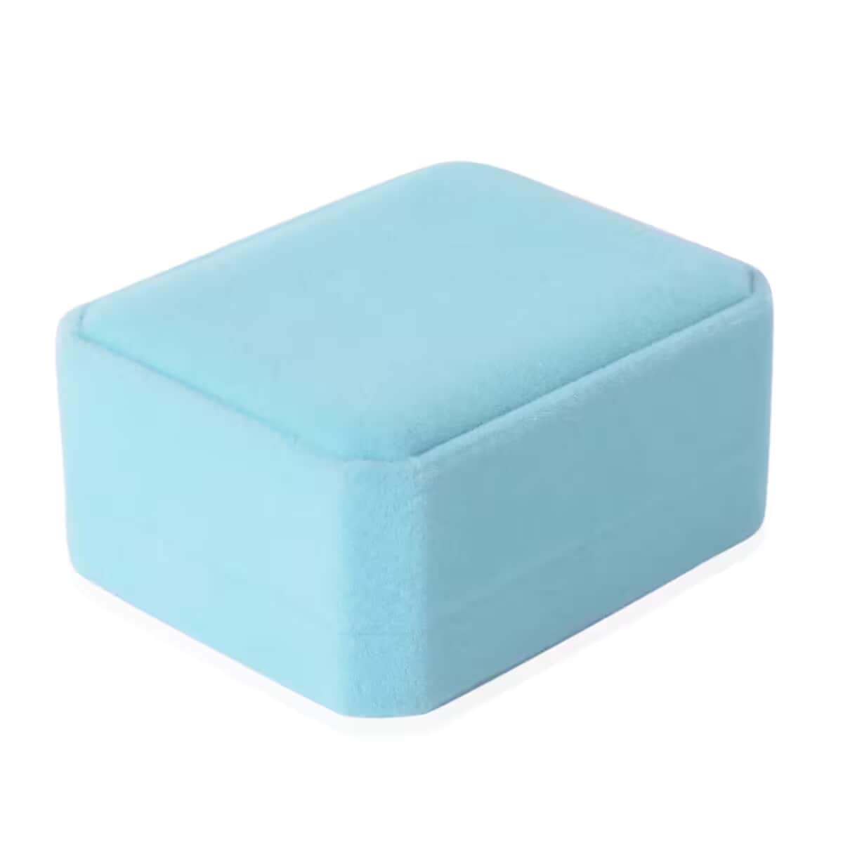 Set of 4 Sky Blue Velvet Jewelry Box image number 9