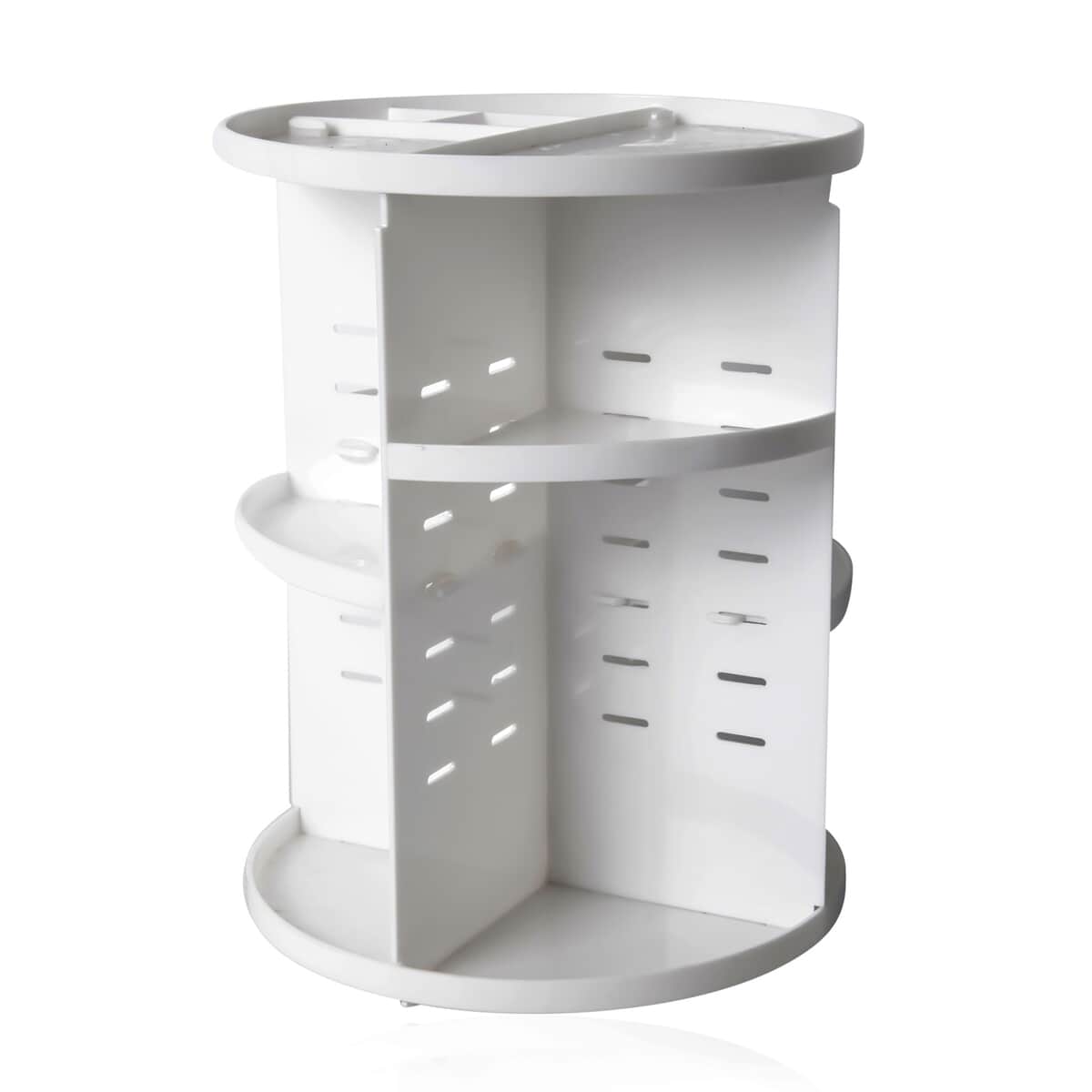 White Rotating Makeup Organizer image number 0