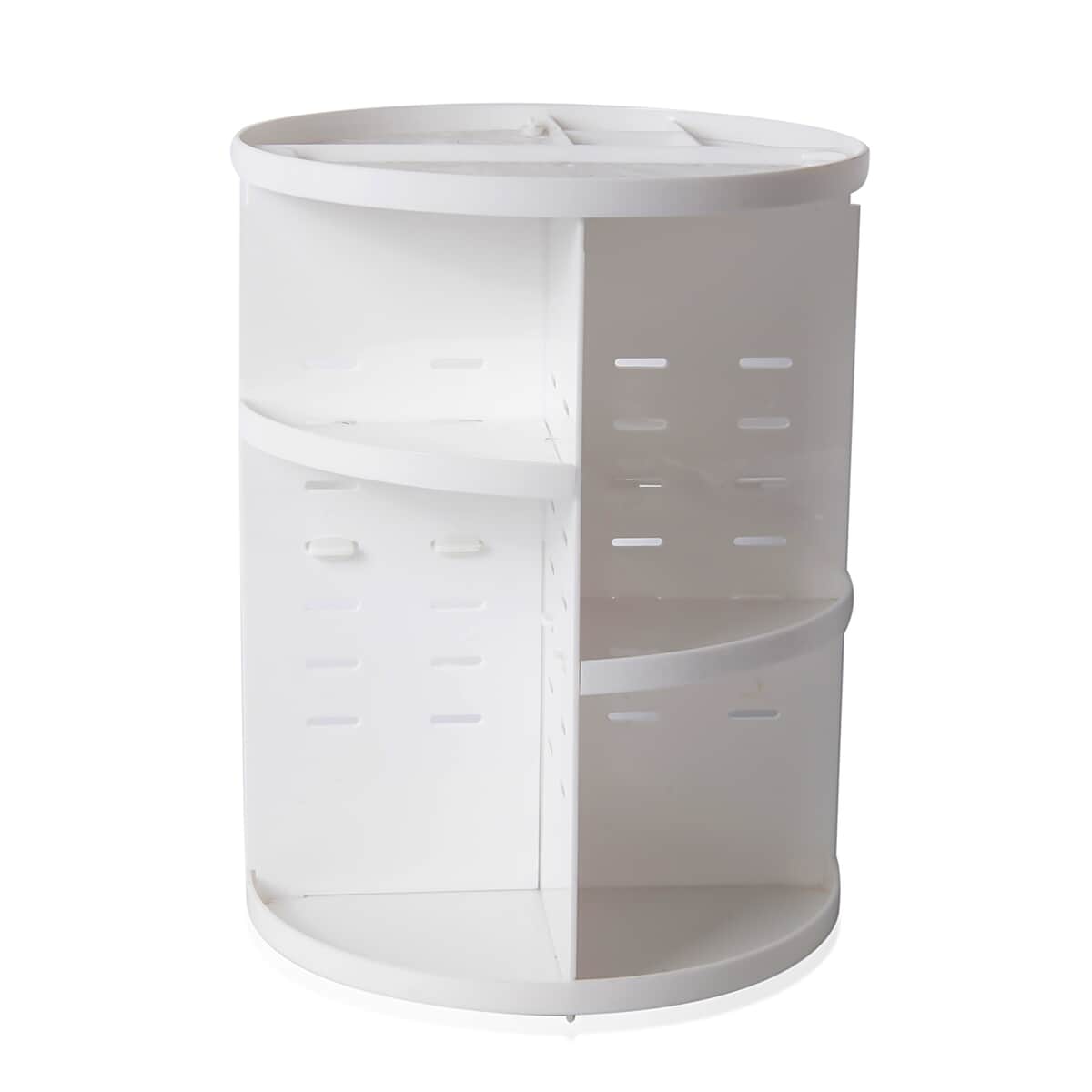 White Rotating Makeup Organizer image number 1