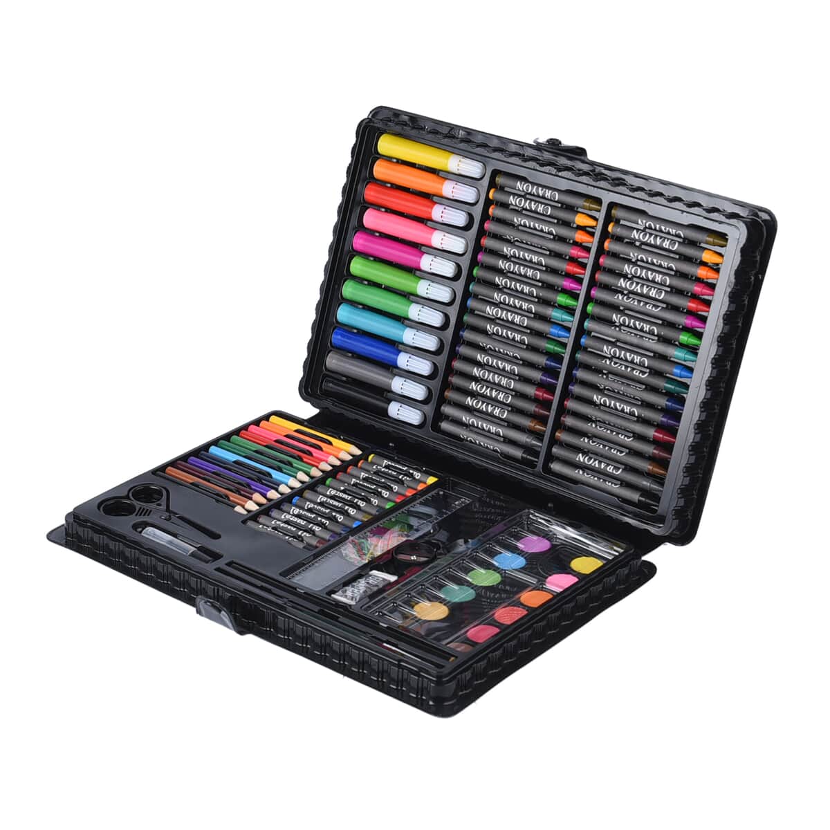 109 Piece Deluxe Art Supply Set (Coloring Pencils, Crayons, Oil Pastels, Markers, Water Paint, Eraser, Pencil, Sharpener, Liquid Glue and White Glue) image number 0