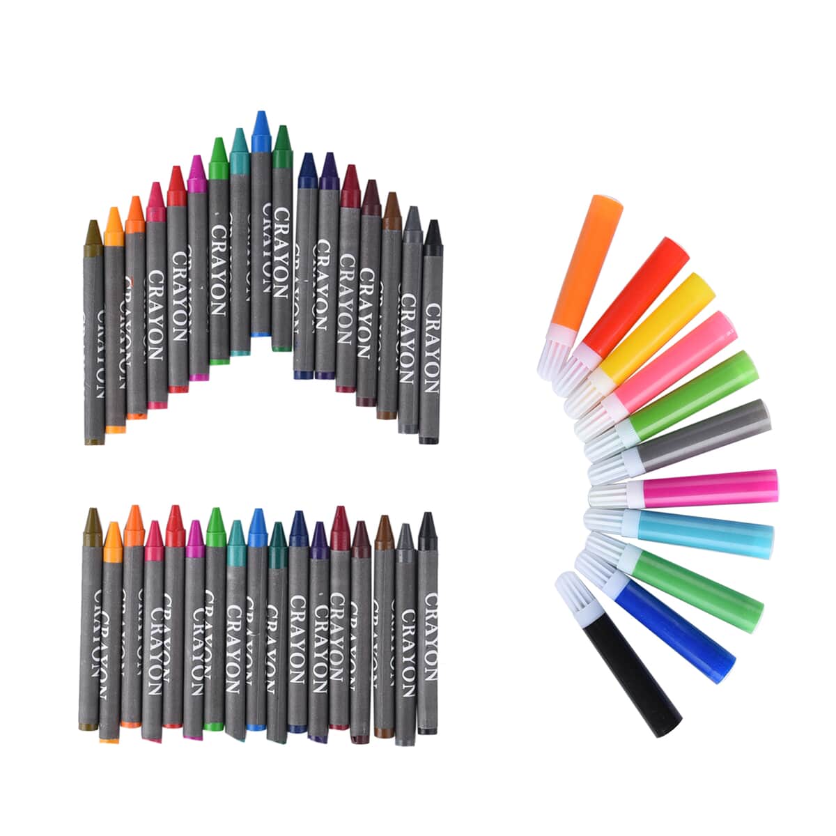 109 Piece Deluxe Art Supply Set (Coloring Pencils, Crayons, Oil Pastels, Markers, Water Paint, Eraser, Pencil, Sharpener, Liquid Glue and White Glue) image number 4