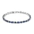 Simulated Blue Sapphire Tennis Bracelet for Women in Silvertone, Fashion Wedding Jewel (8.00 In)  image number 0
