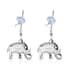 Sterling Silver Elephant Earrings, Silver Dangle Earrings image number 5
