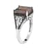 Brazilian Smoky Quartz Solitaire Ring in Platinum Over Sterling Silver (Size 11.0) 3.65 ctw image number 5