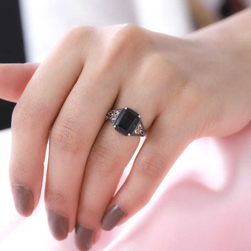 Brazilian Smoky Quartz 3.65 ctw Solitaire Ring in Platinum Over Sterling Silver (Size 6.0)