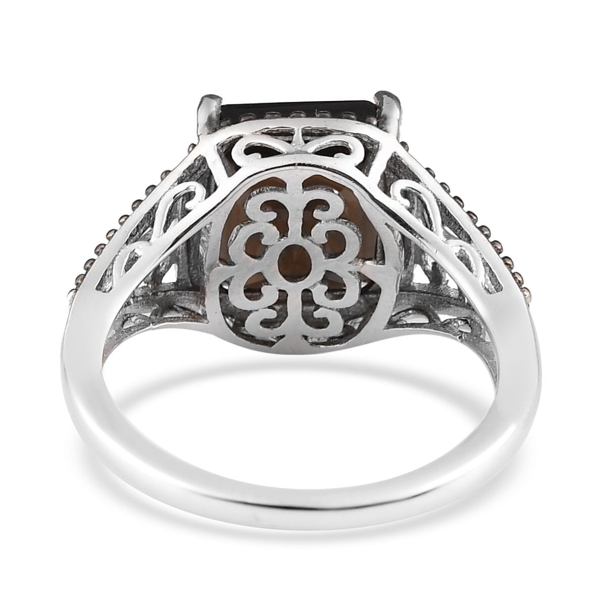D'Joy Brazilian Smoky Quartz 3.65 ctw Solitaire Ring in Platinum Over Sterling Silver (Size 7.0) image number 6