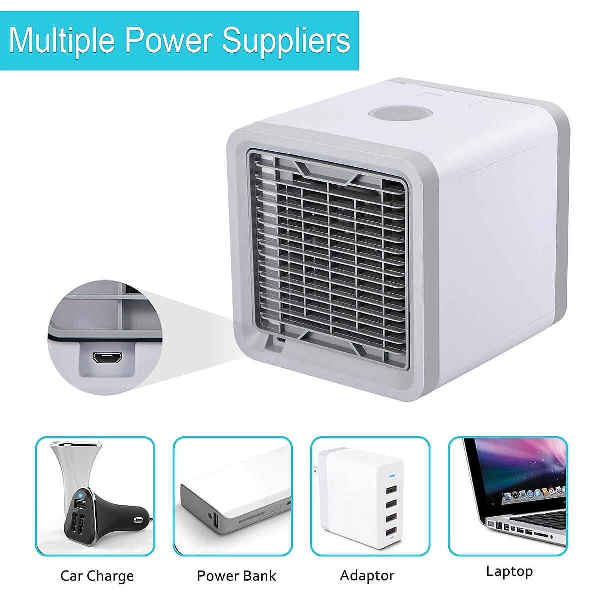 COOL DOWN 3-in-1 (Air Cooler, Humidifier and Purifier) with Built-in 7 Color Changing LED Light image number 2