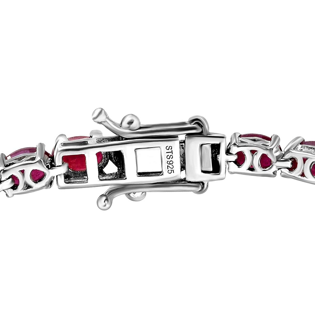 Buy Niassa Ruby(FF) 16.65 ctw Bracelet in Platinum Over