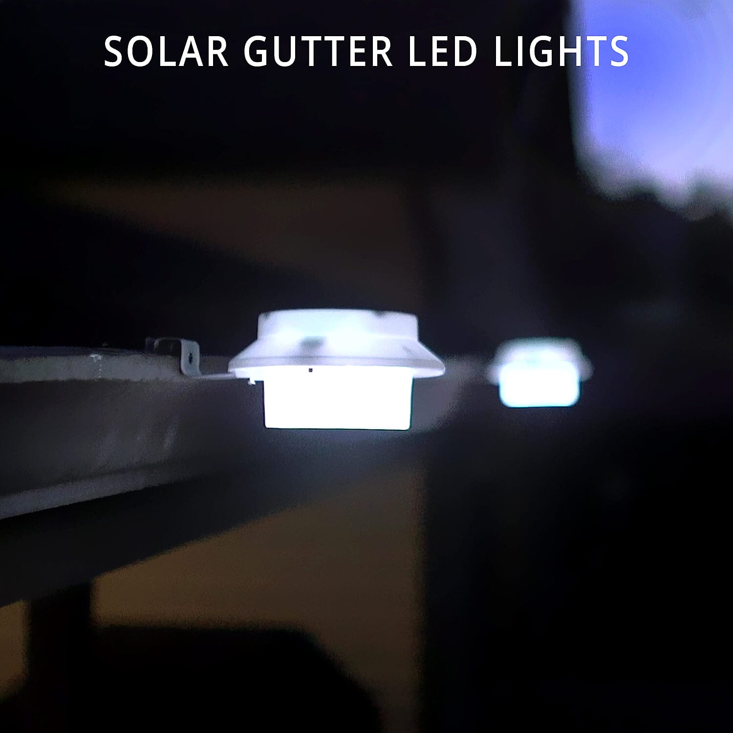 Set of 2 Solar Gutter LED Lights