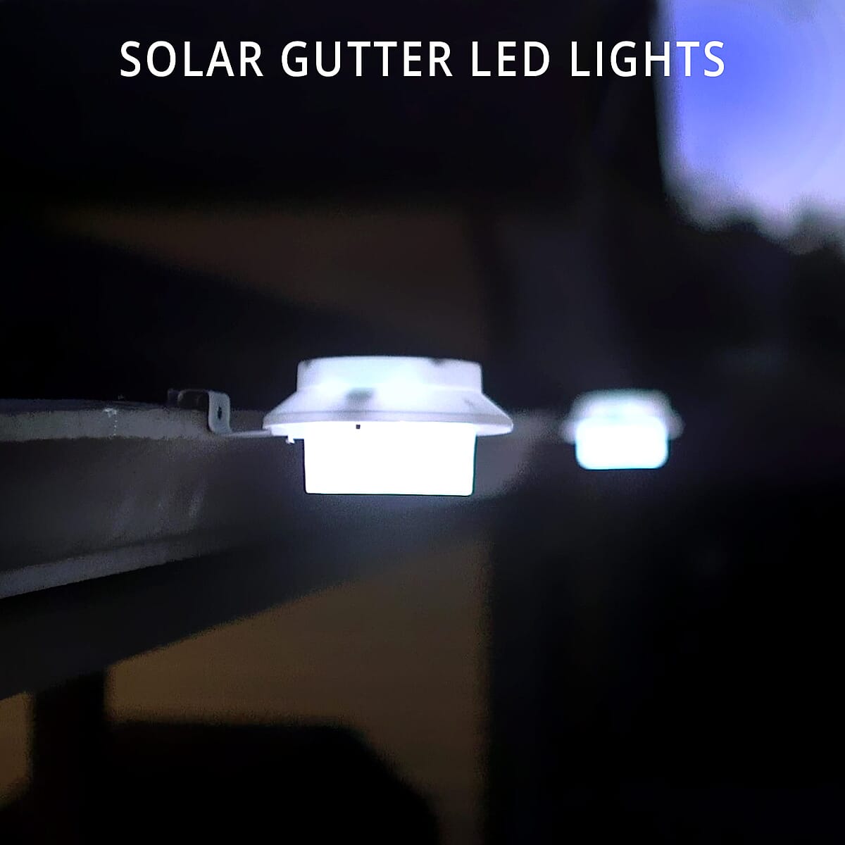 Set of 2 Solar Gutter LED Lights image number 1