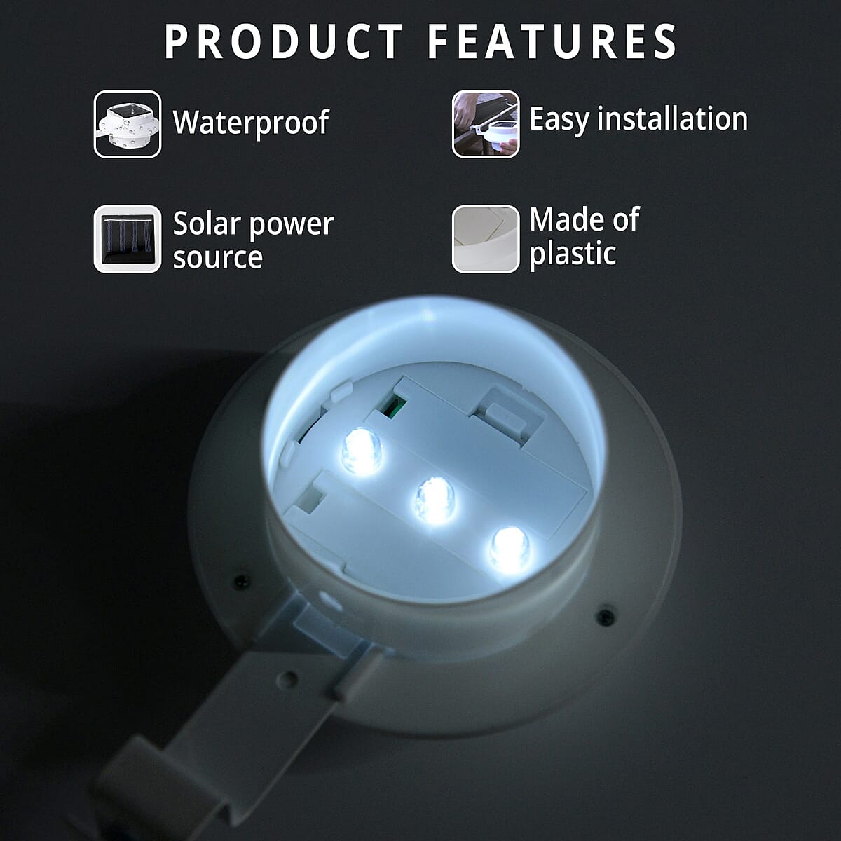 Set of 2 Solar Gutter LED Lights image number 2