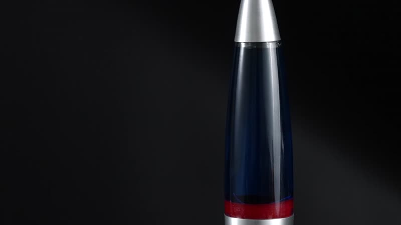 Red Groovy Wax Lava Motion Lamp with Aluminium Base (14 in)