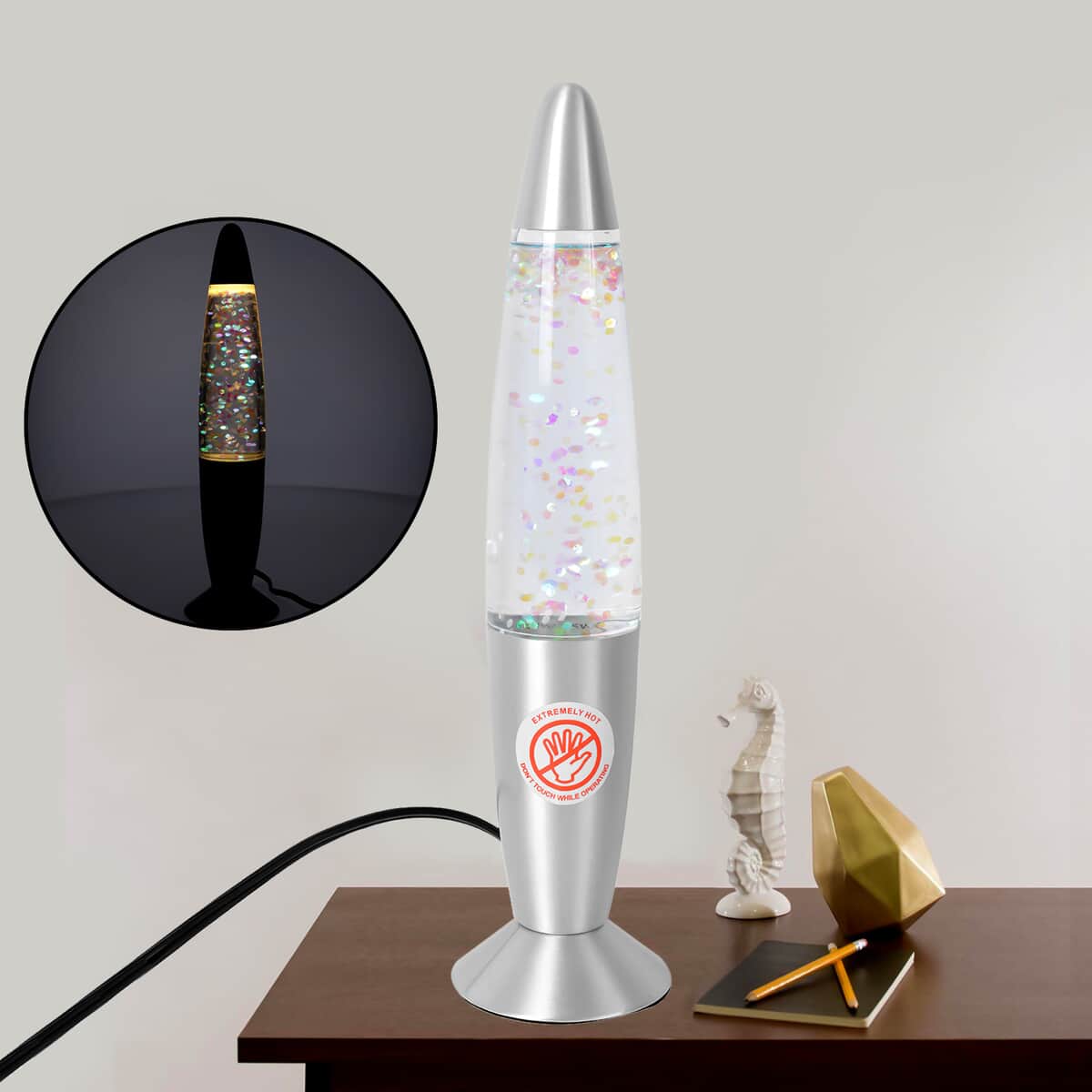 Groovy Lava Motion Lamp with Aluminum Base image number 1