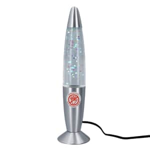 Silver Groovy Lava Motion Lamp with Aluminum Base