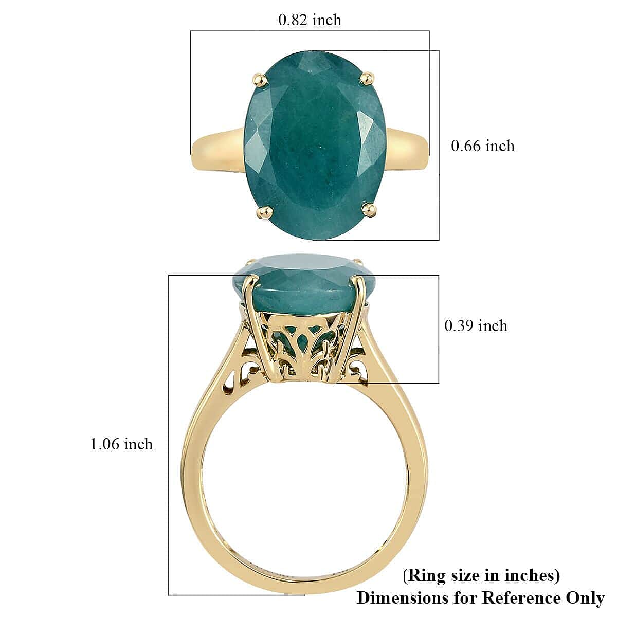 Luxoro 14K Yellow Gold Premium Grandidierite Solitaire Ring (Size 7.0) 4.25 Grams 10.15 ctw image number 5