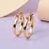 14K Yellow Gold Plated Sterling Silver Inside Out Hoop Earrings 3.40 Grams image number 1
