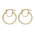 14K Yellow Gold Plated Sterling Silver Inside Out Hoop Earrings 3.40 Grams image number 3