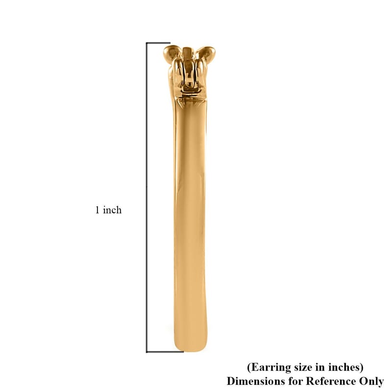 D'Joy Inside Out Hoop Earrings in 14K Yellow Gold Plated Sterling Silver 3.40 Grams