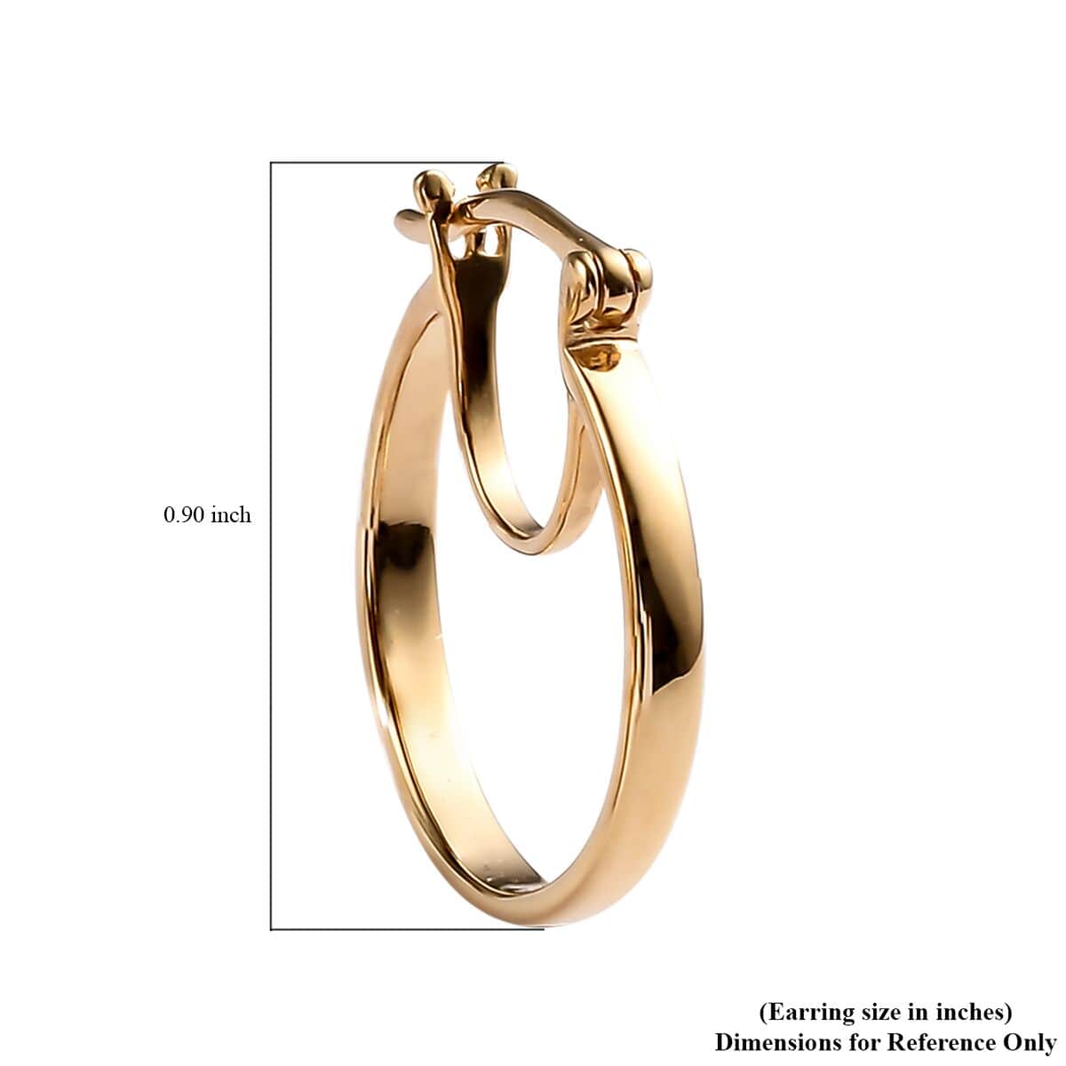 14K Yellow Gold Plated Sterling Silver Inside Out Hoop Earrings 3.40 Grams image number 5