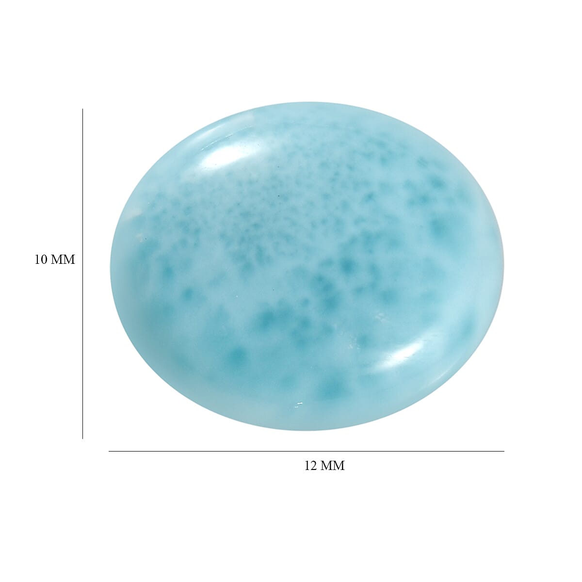 AAA Larimar (Ovl 12x10 mm) 4.50 ctw Loose Gemstone