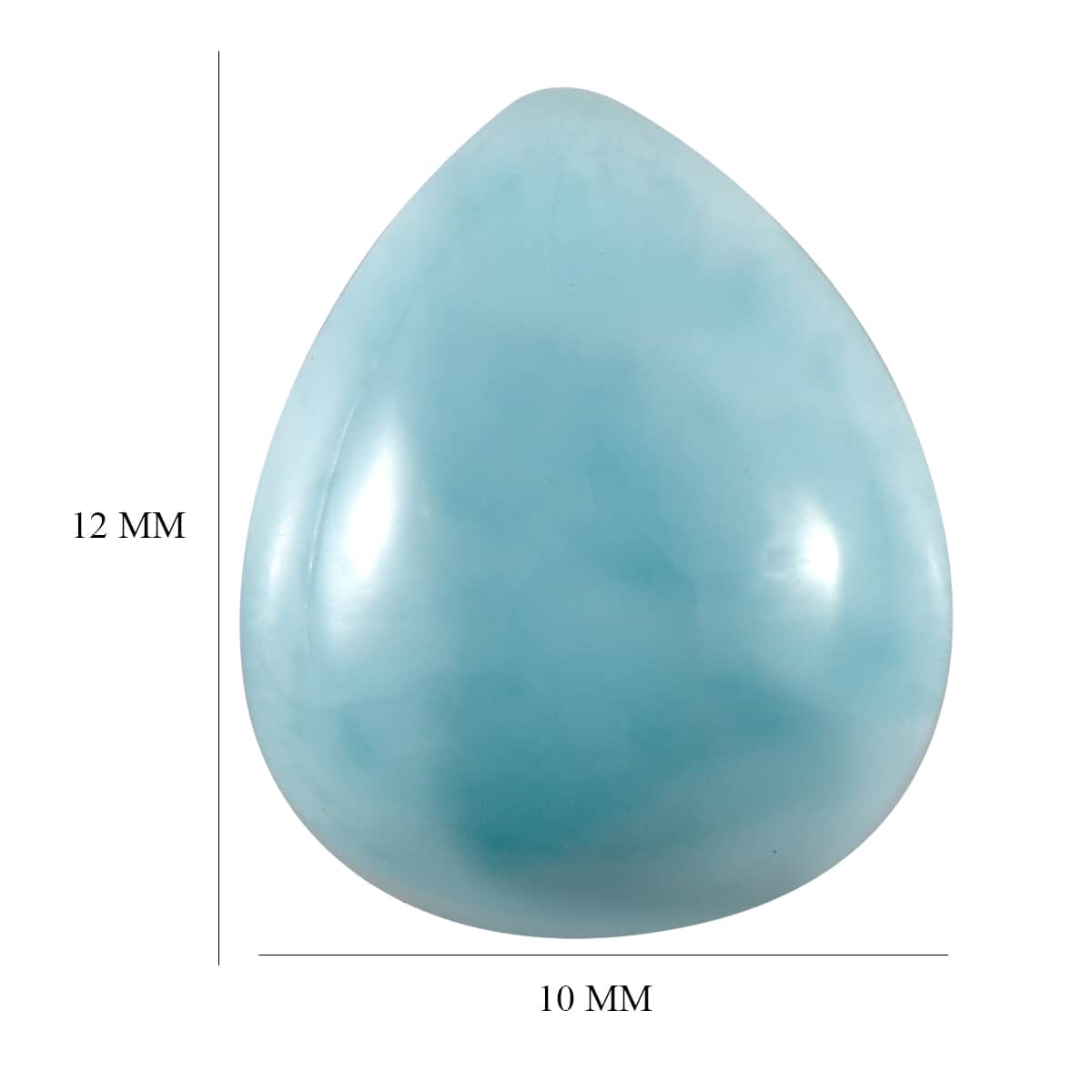 AAA Larimar (Pear 12x10 mm) 3.77 ctw Loose Gemstone image number 4