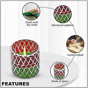 Set of 3 Mosaic Tea Light Candle Holder
