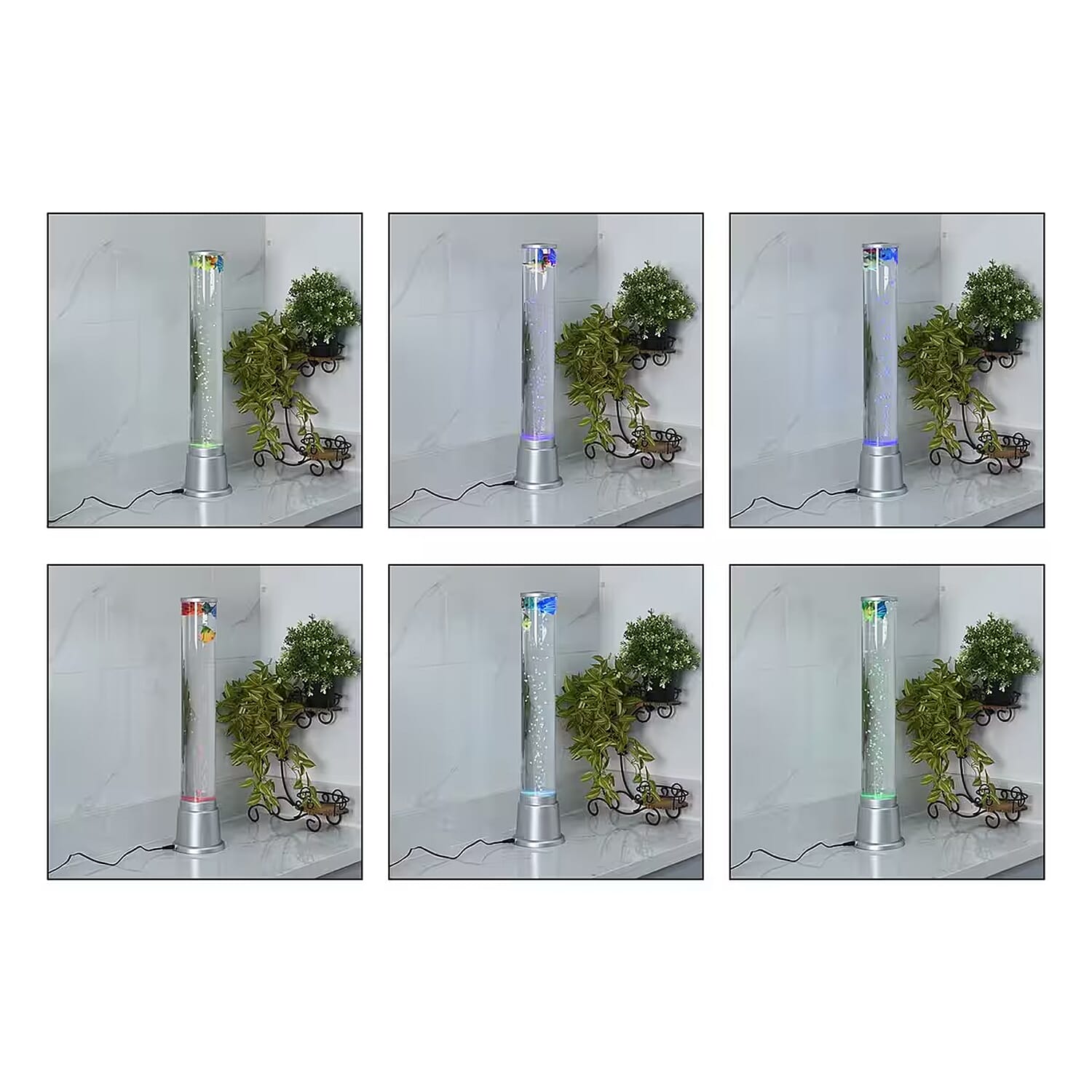Fish Tank/Lamp with Color Changing LED Light