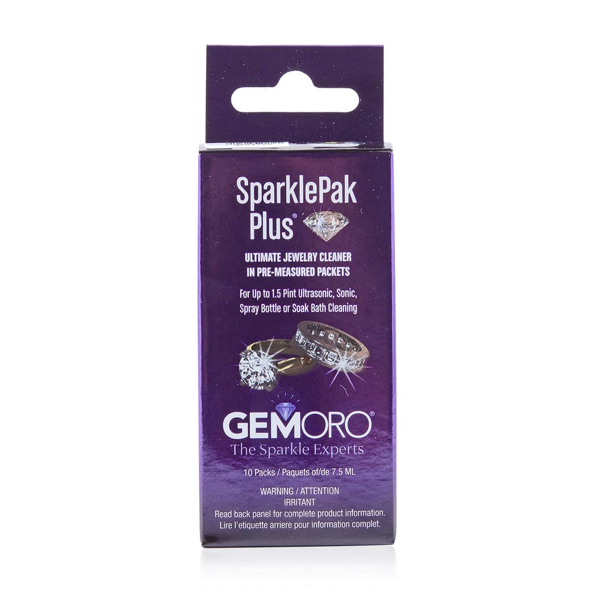 GemOro Sparkle Pak Plus: Set of 10 Jewelry Cleaning Solution Packs