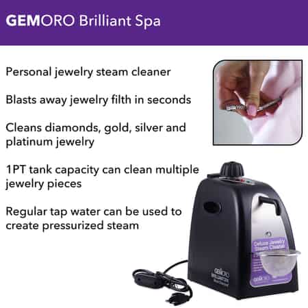 GEMORO Brilliant Spa Black Diamond: Deluxe Personal Jewelry Steam Cleaner image number 2