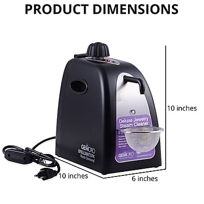 GEMORO Brilliant Spa Black Diamond: Deluxe Personal Jewelry Steam Cleaner